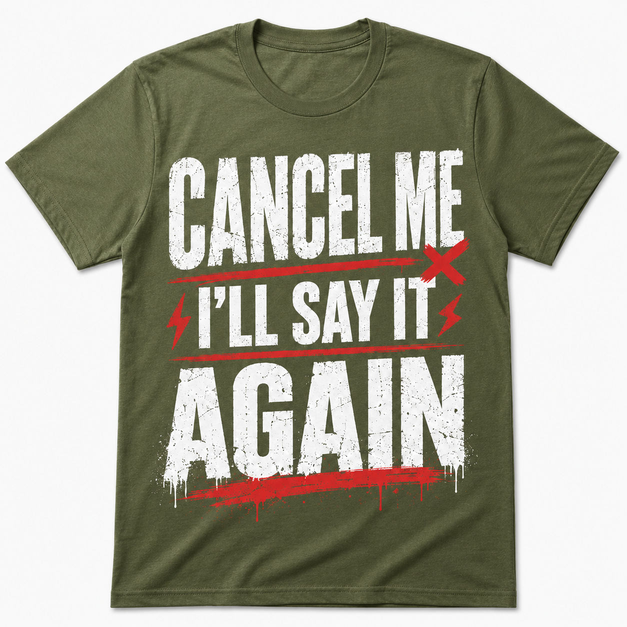 Cancel Me I’ll Say It Again Bold Statement Graphic T-Shirt