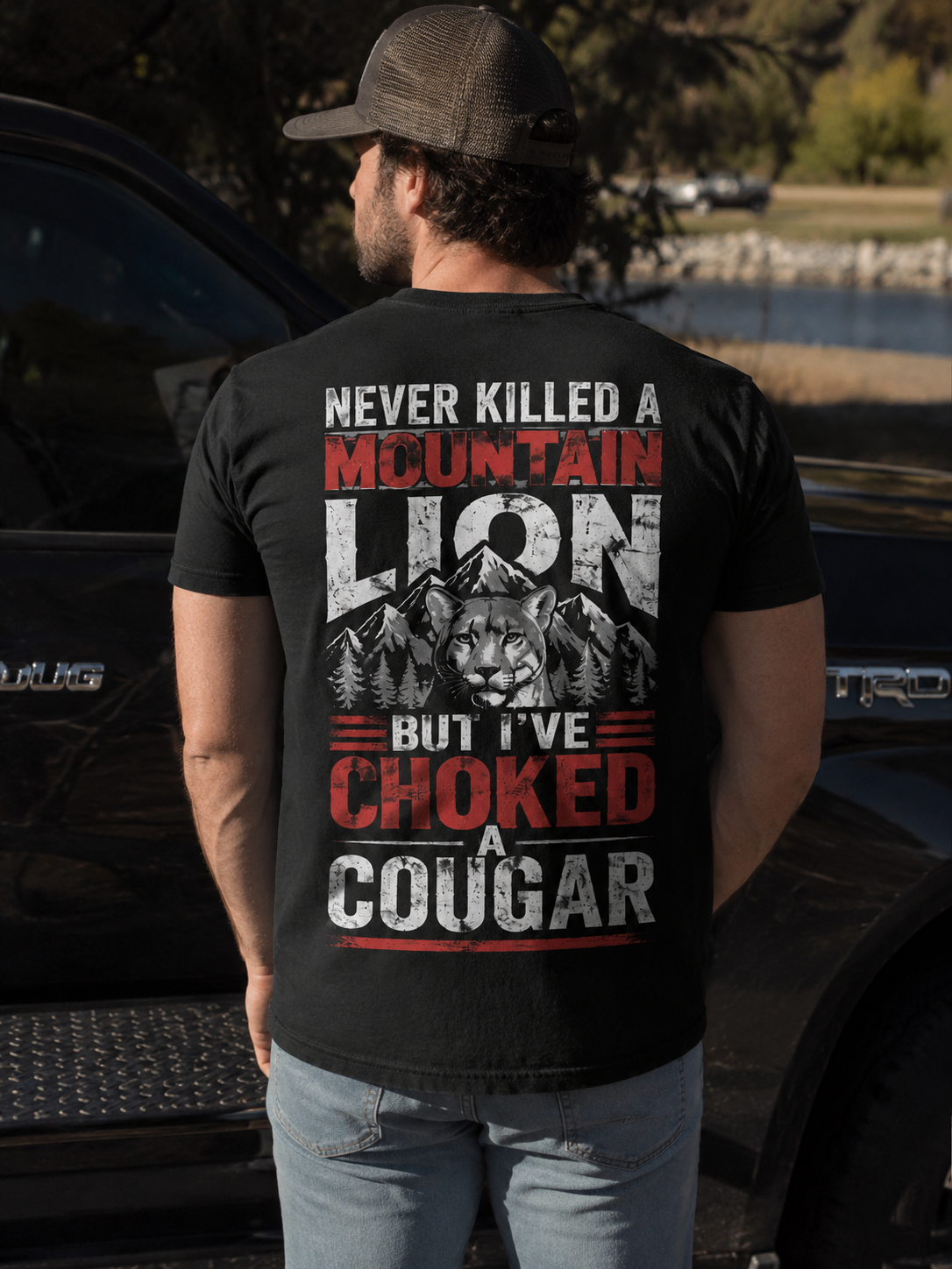 Choked a Cougar Funny Outdoor T-Shirt