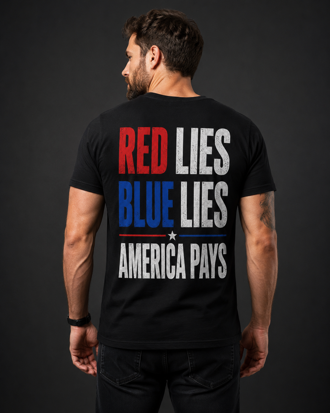 Red Lies Blue Lies America Pays Political T-Shirt