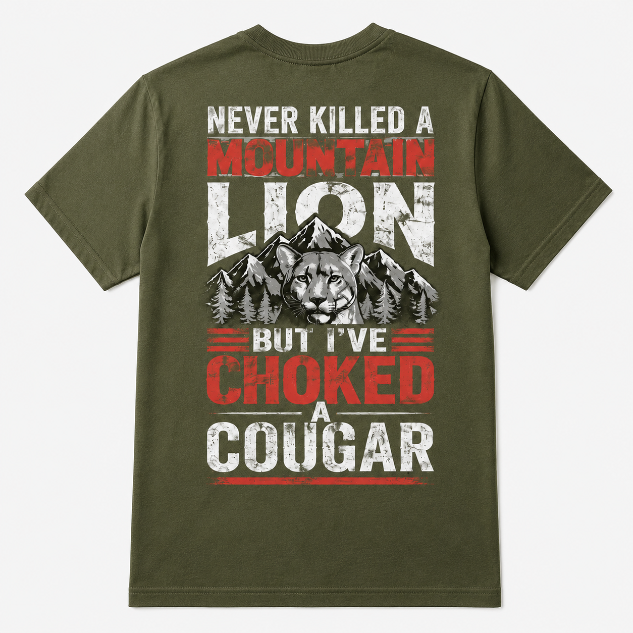 Choked a Cougar Funny Outdoor T-Shirt
