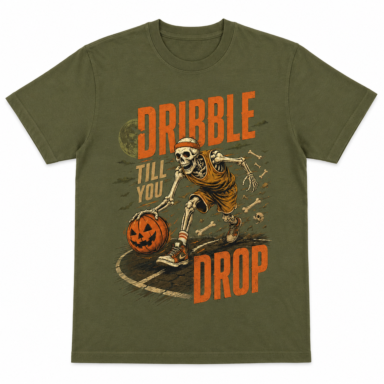 Dribble Till You Drop Basketball Halloween Shirt