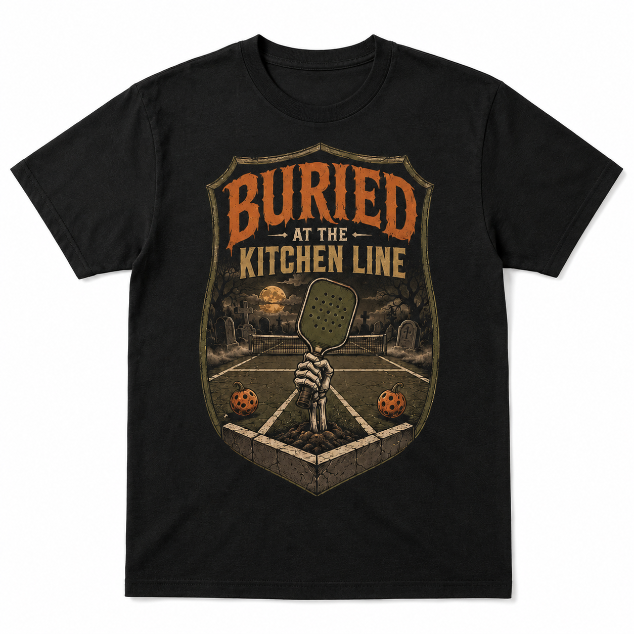 Buried at the Kitchen Line Pickleball Halloween Shirt