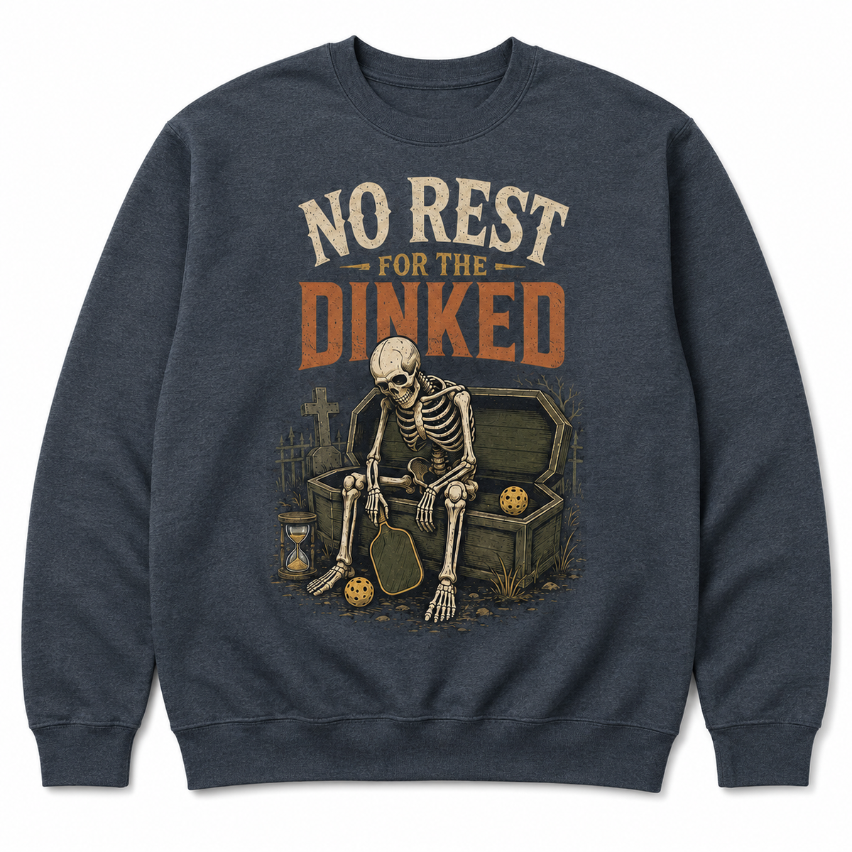 No Rest for the Dinked Pickleball Halloween Skeleton Shirt