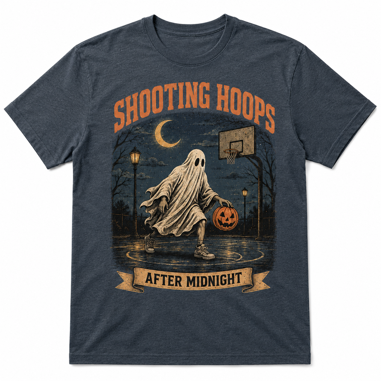 Shooting Hoops After Midnight Basketball Halloween Shirt