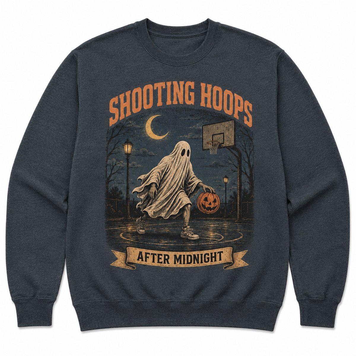 Shooting Hoops After Midnight Basketball Halloween Shirt
