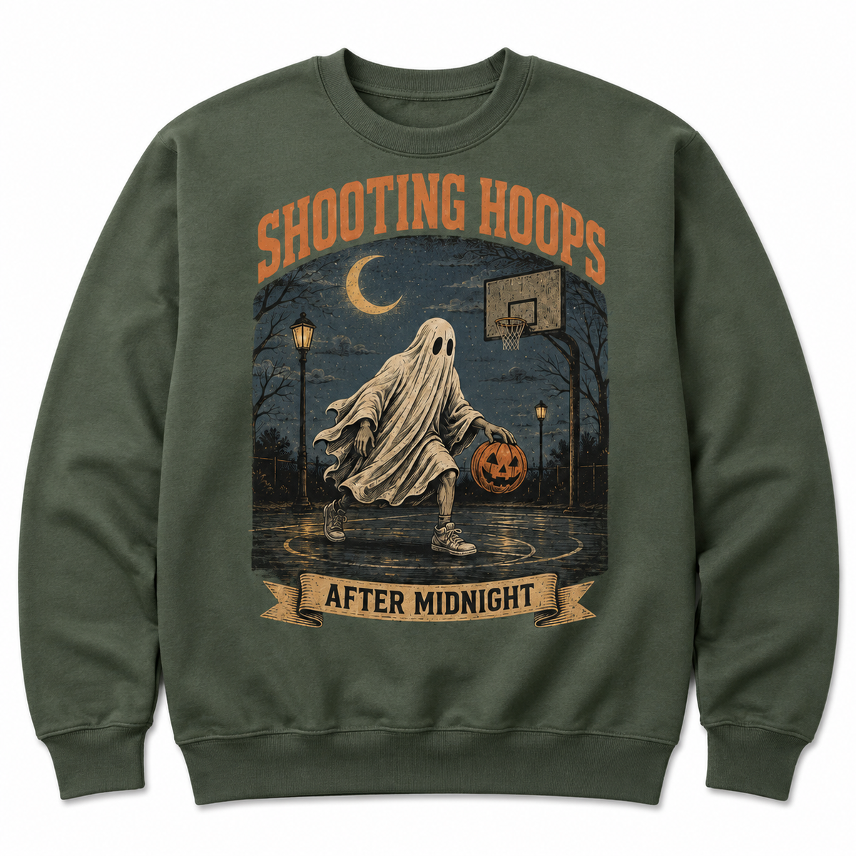 Shooting Hoops After Midnight Basketball Halloween Shirt