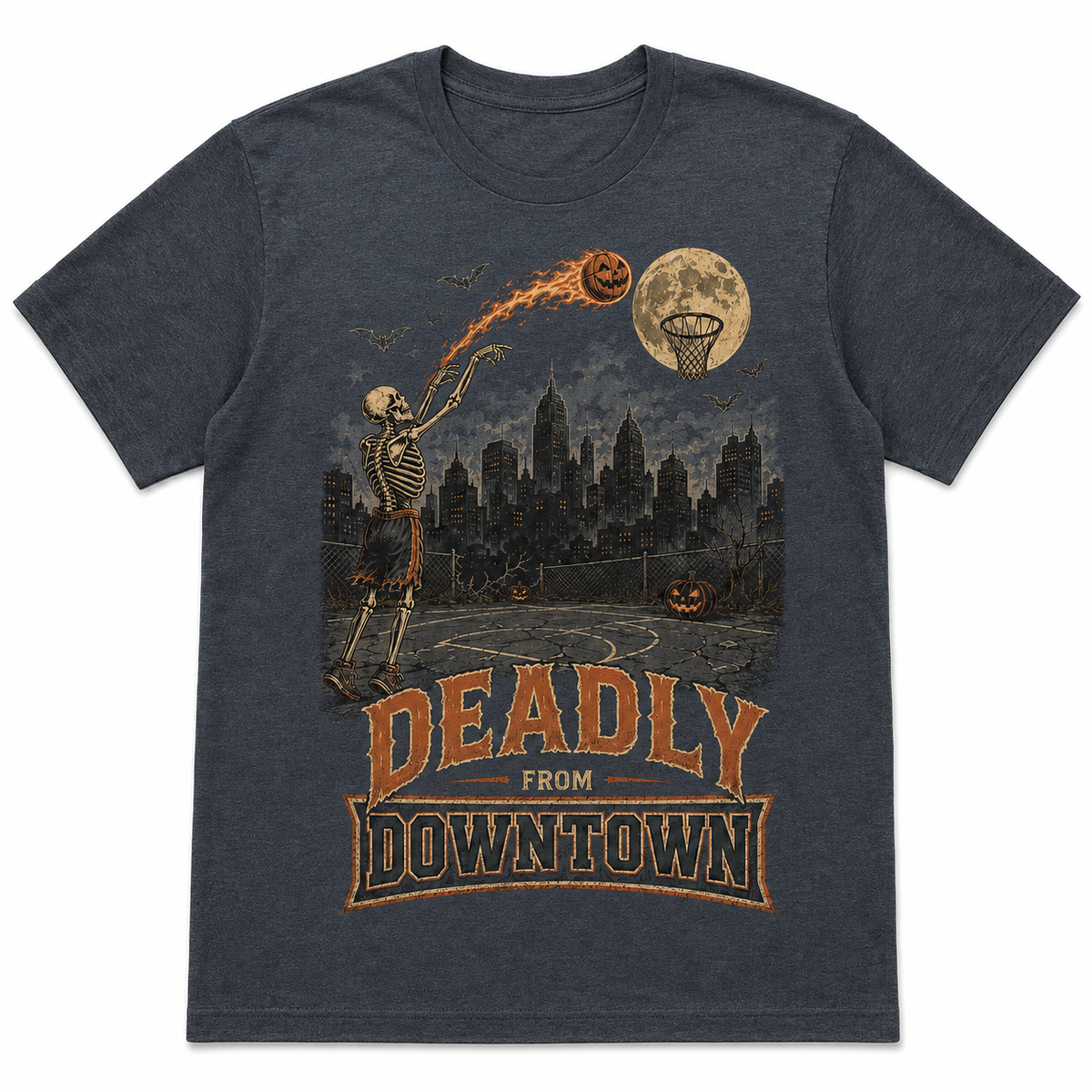 Deadly From Downtown Basketball Halloween Shirt