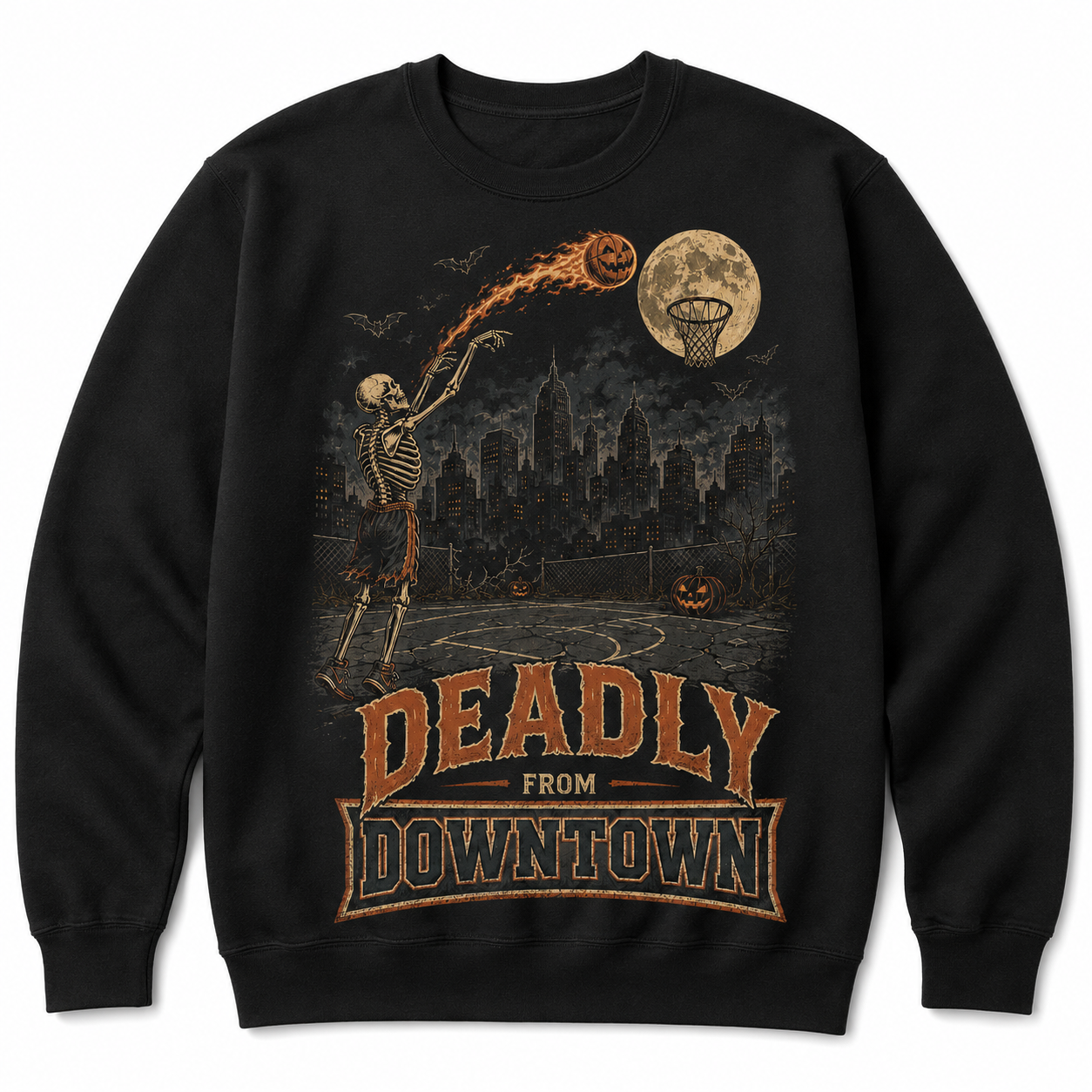 Deadly From Downtown Basketball Halloween Shirt