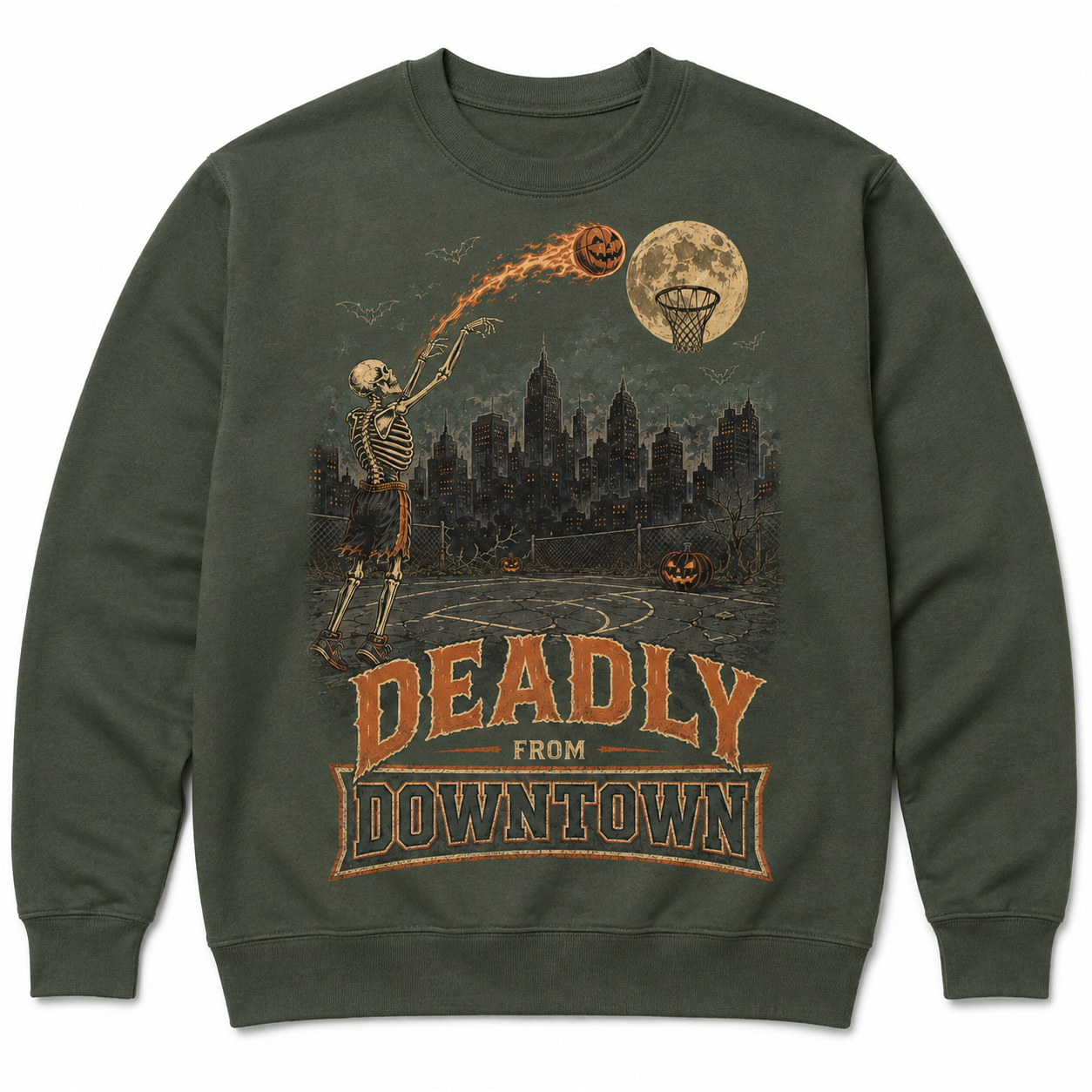 Deadly From Downtown Basketball Halloween Shirt
