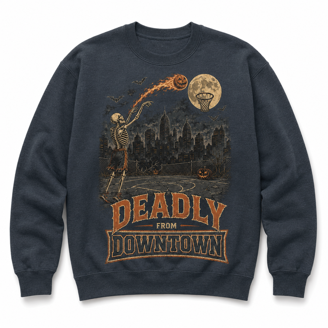 Deadly From Downtown Basketball Halloween Shirt