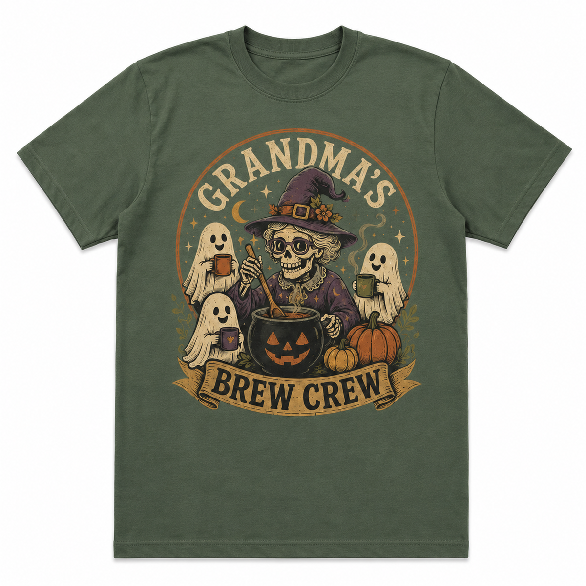 Grandma’s Brew Crew Halloween Witch Shirt