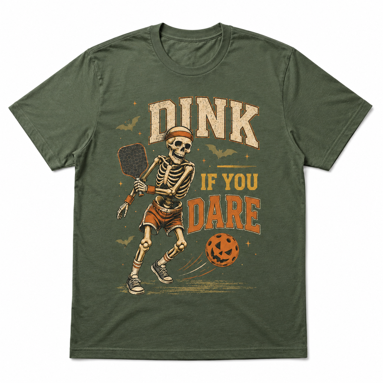 Dink If You Dare Pickleball Halloween Skeleton Shirt