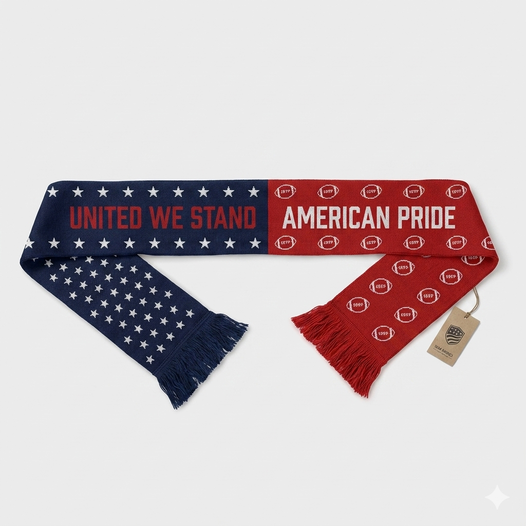 USA Fan Gear Combo – T-Shirt, Cap & Scarf