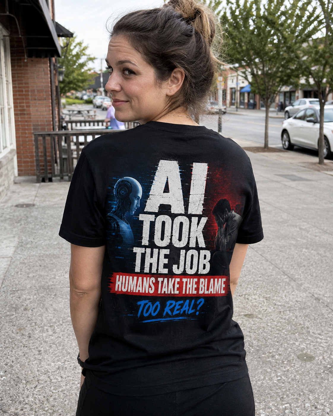 AI Took the Job Humans Take the Blame Funny AI T-Shirt