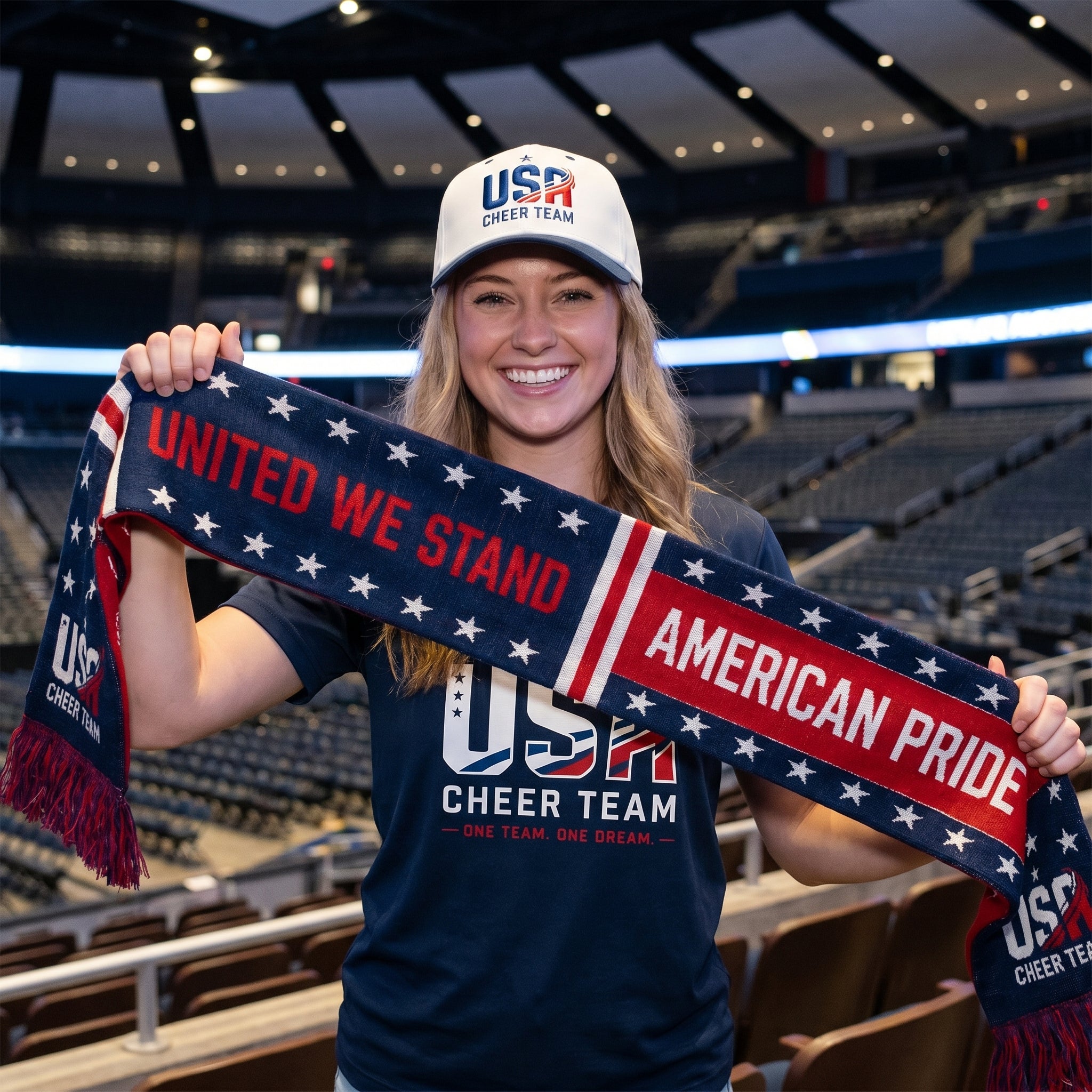 USA Fan Gear Combo – T-Shirt, Cap & Scarf