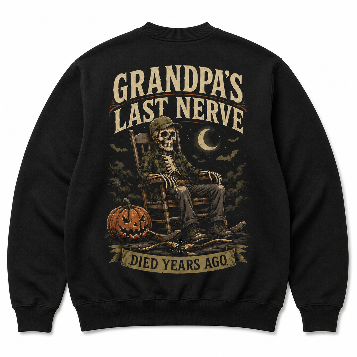 Grandpa’s Last Nerve Died Years Ago Halloween Skeleton Shirt