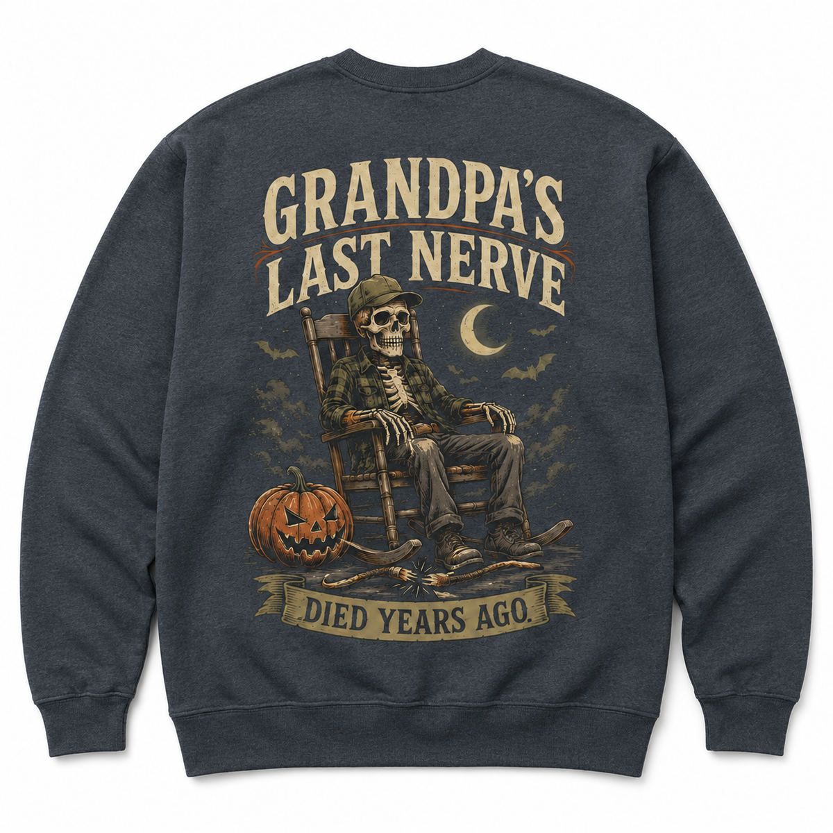 Grandpa’s Last Nerve Died Years Ago Halloween Skeleton Shirt