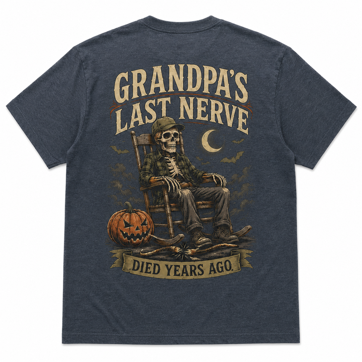 Grandpa’s Last Nerve Died Years Ago Halloween Skeleton Shirt