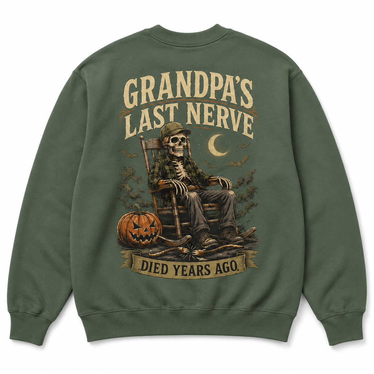 Grandpa’s Last Nerve Died Years Ago Halloween Skeleton Shirt